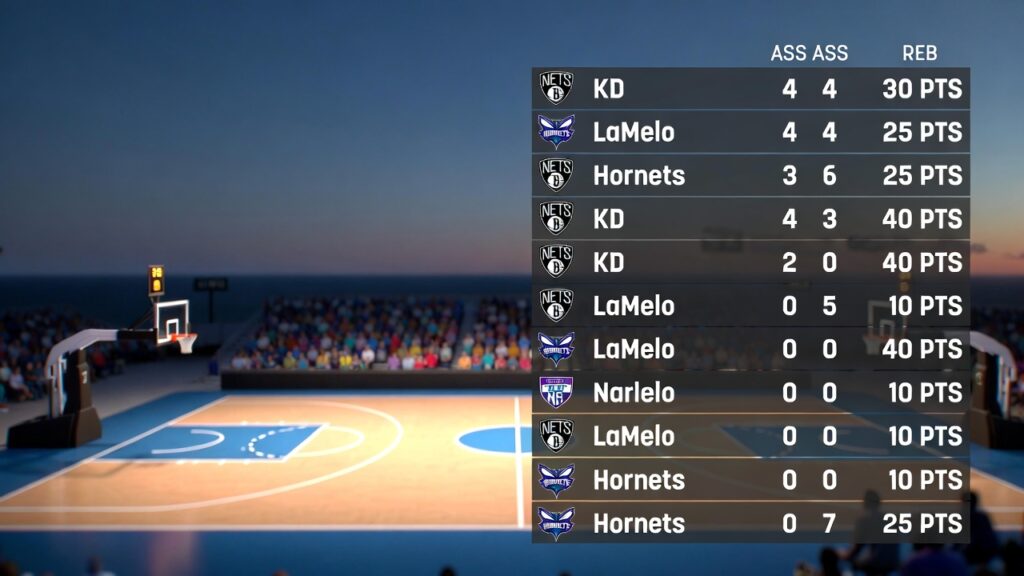 Brooklyn Nets vs Charlotte Hornets Match Player Stats